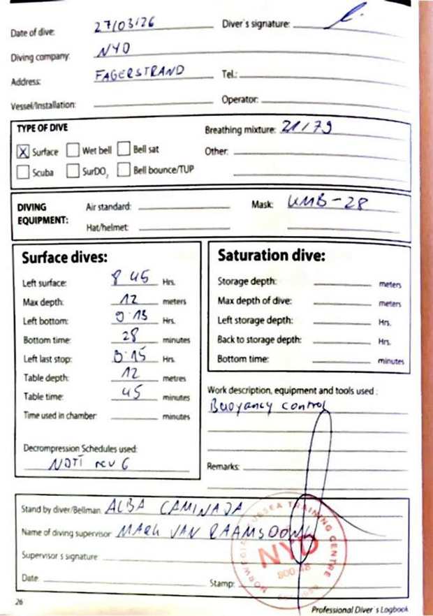 Logbook page 4