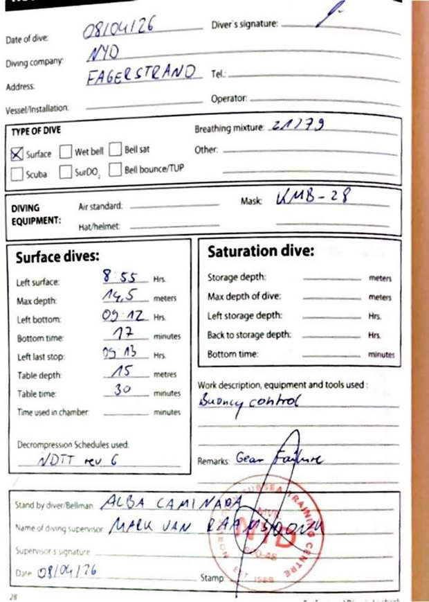 Logbook page 6