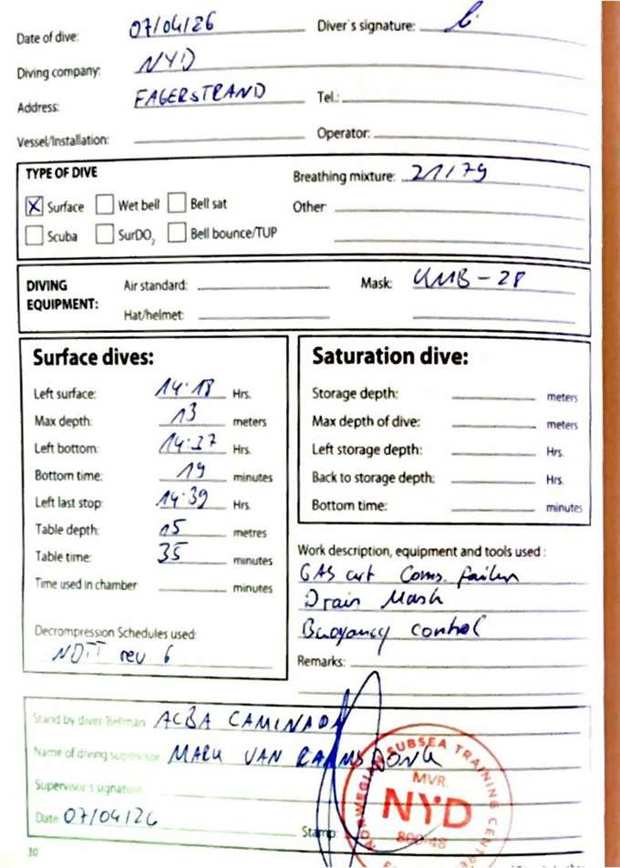 Logbook page 8