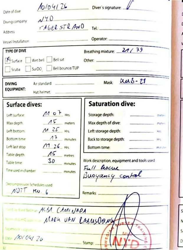 Logbook page 10