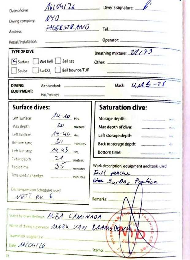 Logbook page 12