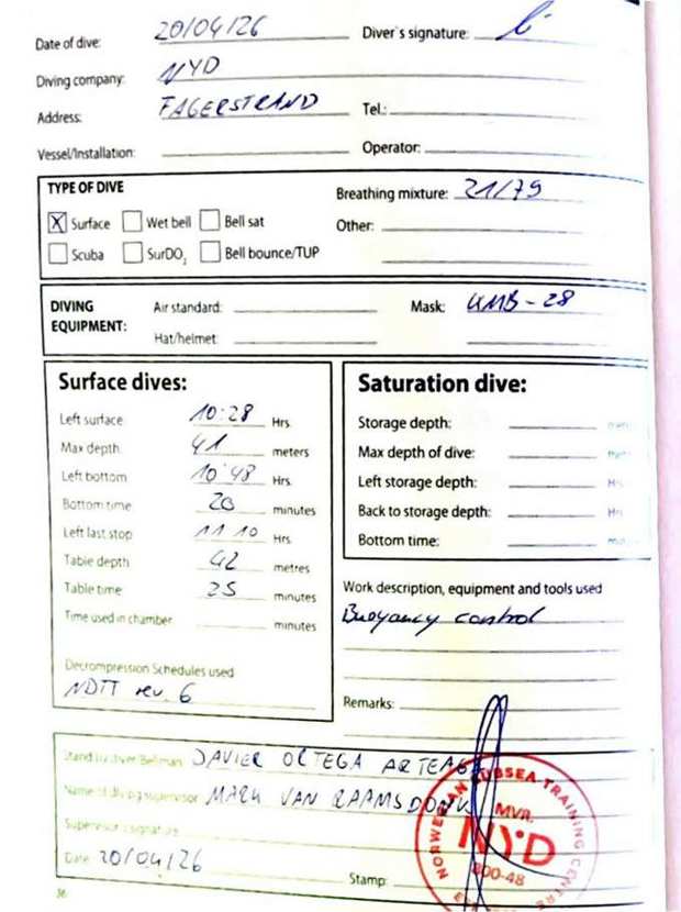Logbook page 14