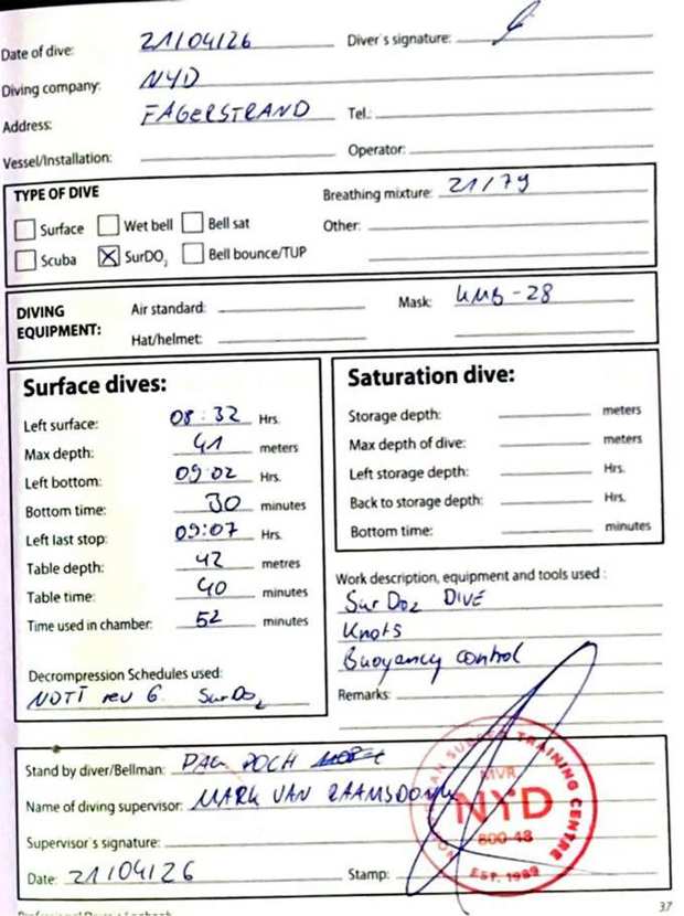 Logbook page 15