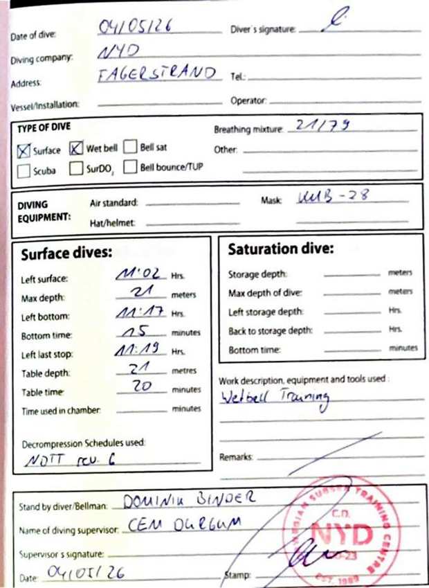 Logbook page 23