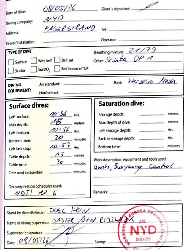 Logbook page 29