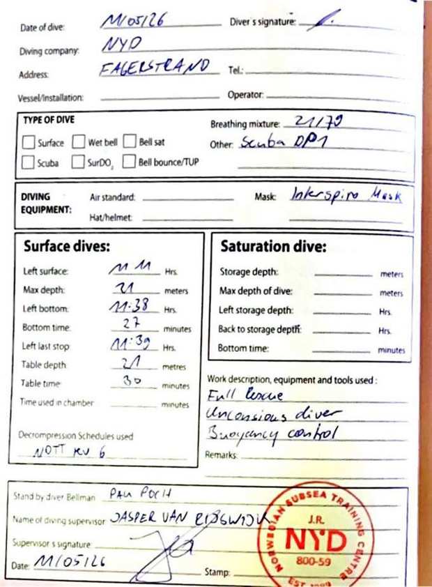 Logbook page 30