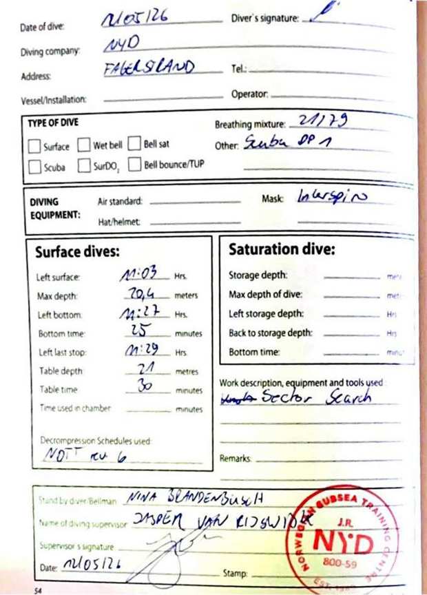 Logbook page 32