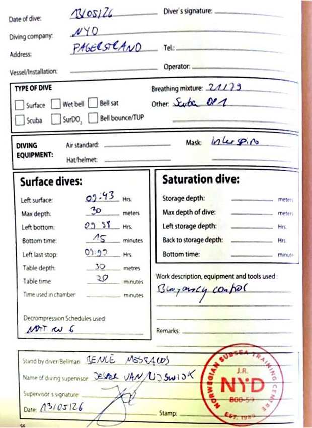 Logbook page 34