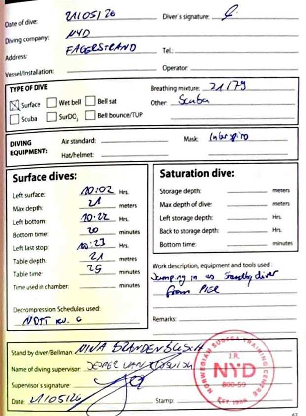 Logbook page 41