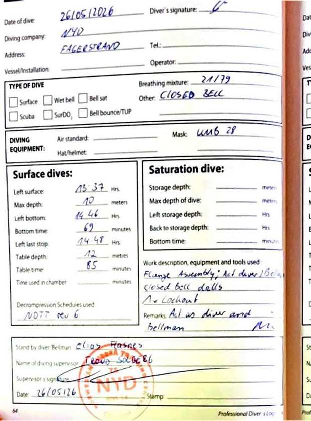 Logbook page 42