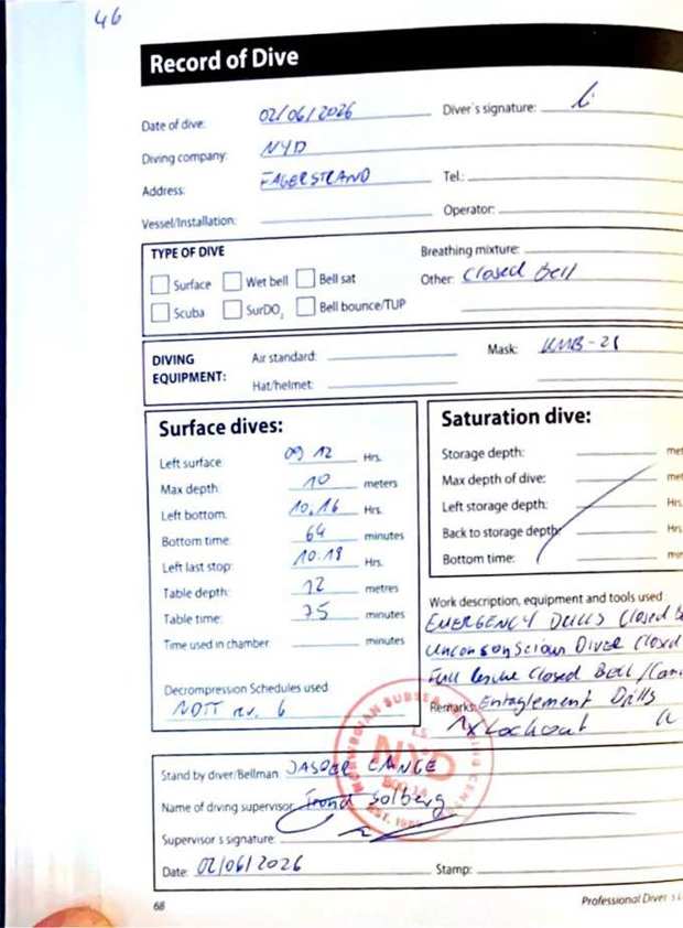 Logbook page 46